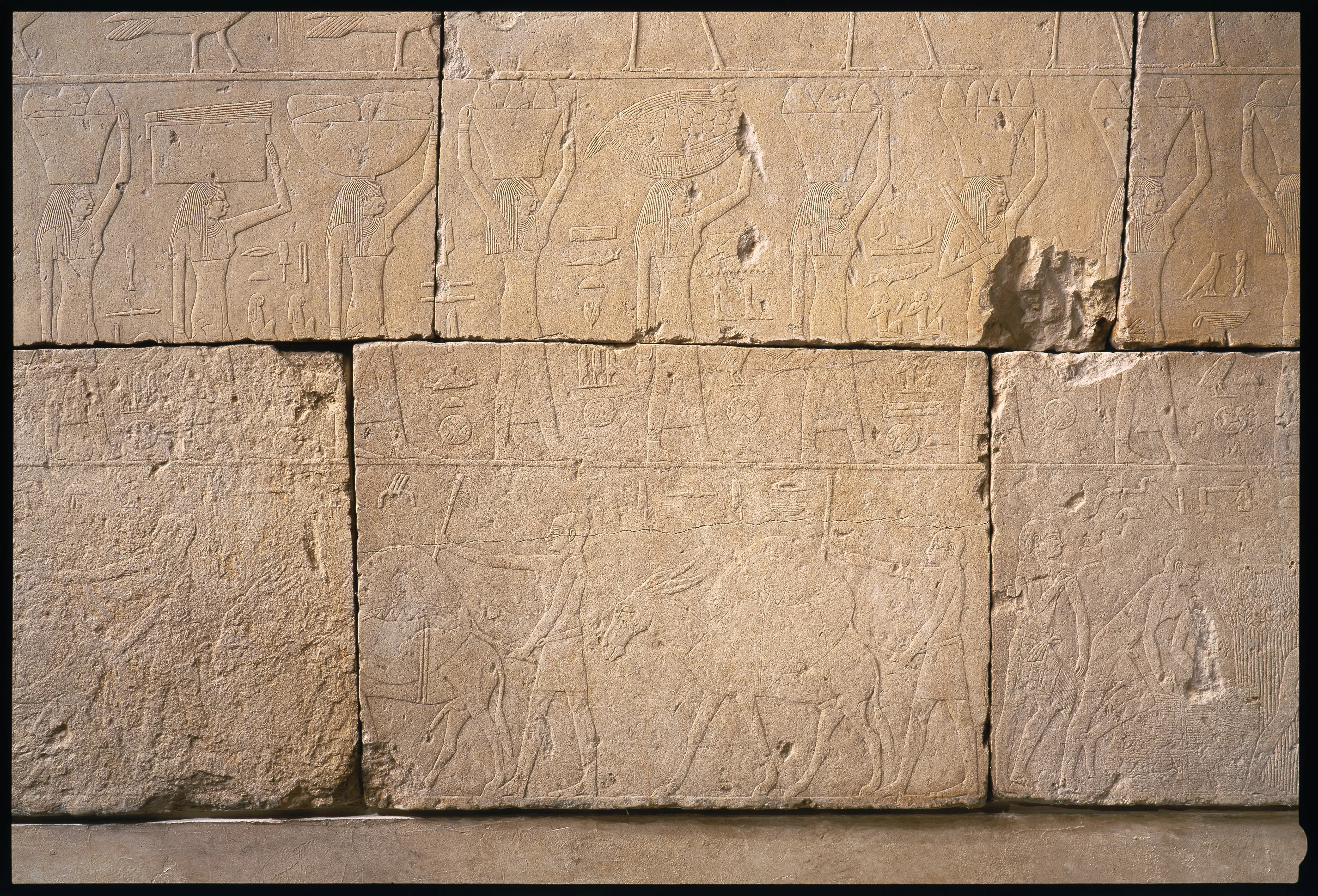 Relief med jordbruk och resursanvändning i det antika Egypten